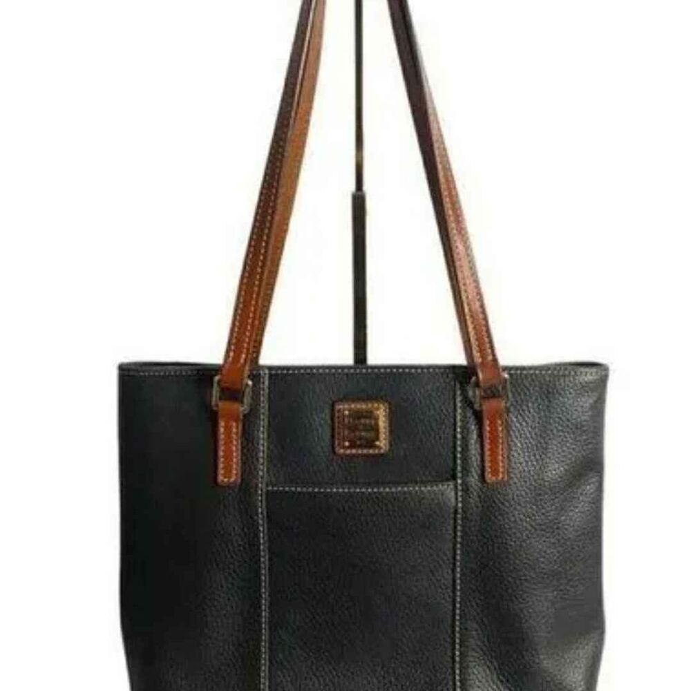 Dooney & Bourke Shoulder Bag Black Lexington Leather Black Purse Handbag Tote - Picture 1 of 10